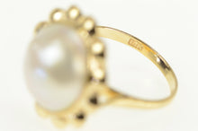 Load image into Gallery viewer, 14K Pearl Vintage Cocktail Classic Statement Ring Yellow Gold