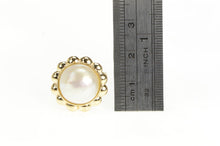 Load image into Gallery viewer, 14K Pearl Vintage Cocktail Classic Statement Ring Yellow Gold
