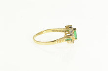 Load image into Gallery viewer, 14K Marquise Natural Emerald Diamond Bypass Ring Yellow Gold