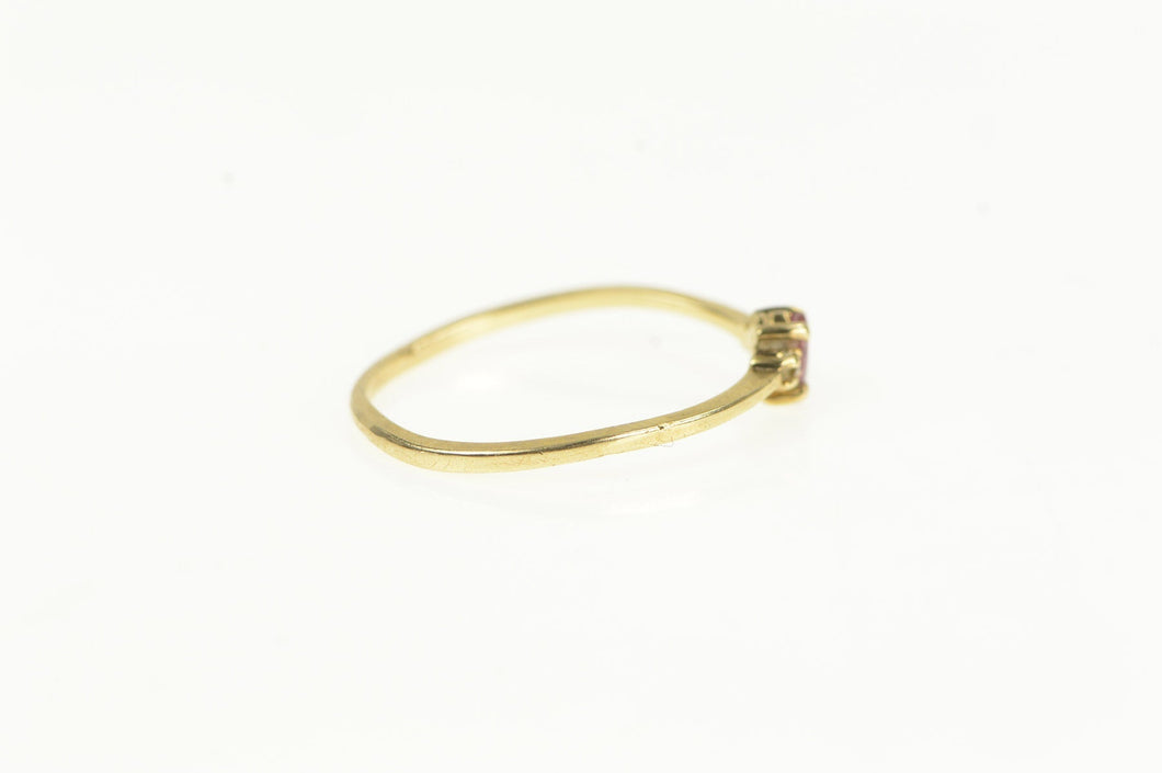 10K Ruby Diamond Accent Vintage Classic Ring Yellow Gold