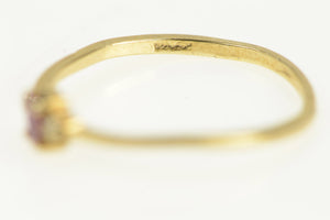 10K Ruby Diamond Accent Vintage Classic Ring Yellow Gold