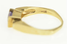 Load image into Gallery viewer, 14K Tanzanite Diamond Accent Vintage Squared Ring Yellow Gold