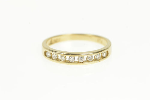 14K 0.20 Ctw Classic Diamond Vintage Wedding Band Ring Yellow Gold