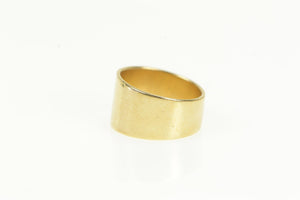 14K Retro K Cursive Monogram Wide Band Child's Ring Yellow Gold