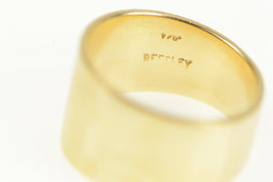 14K Retro K Cursive Monogram Wide Band Child's Ring Yellow Gold