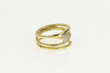Load image into Gallery viewer, 14K Two Tone Graduated Wavy Geometric Band Ring Yellow Gold