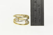 Load image into Gallery viewer, 14K Two Tone Graduated Wavy Geometric Band Ring Yellow Gold