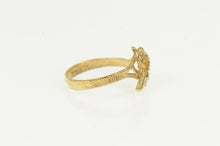 Load image into Gallery viewer, 14K 3D Rose Flower Romantic Valentine Promise Ring Yellow Gold