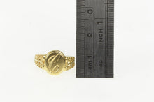 Load image into Gallery viewer, 14K C Cursive Monogram Name Letter Signet Ring Yellow Gold
