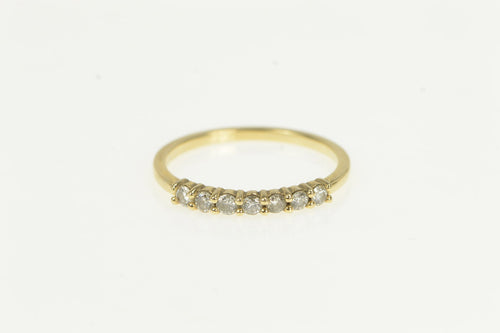 14K Classic Diamond Vintage Wedding Band Ring Yellow Gold