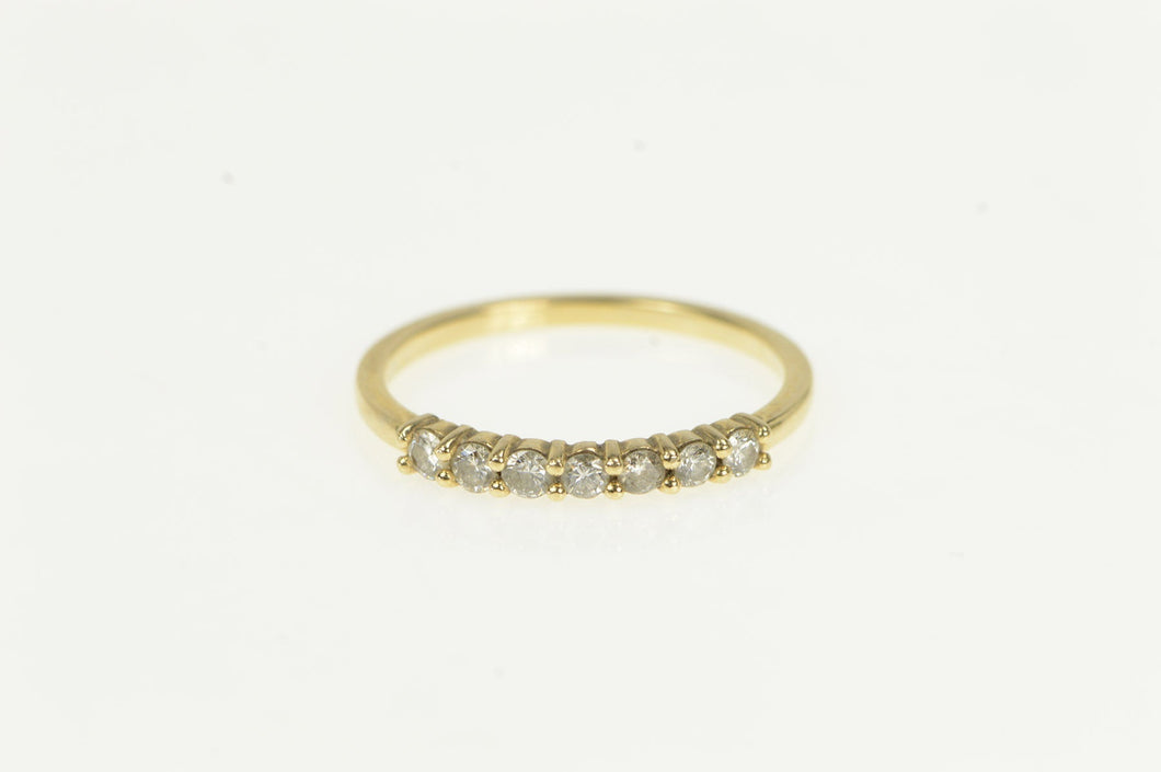 14K Classic Diamond Vintage Wedding Band Ring Yellow Gold