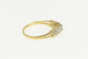 14K Classic Diamond Squared Vintage Wedding Band Ring Yellow Gold