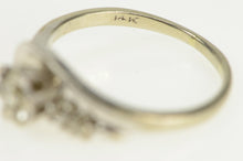 Load image into Gallery viewer, 14K 1950&#39;s Diamond Asymmetrical Vintage Promise Ring White Gold