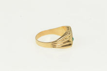 Load image into Gallery viewer, 14K Ornate Turquoise Victorian Squared Baby Ring Yellow Gold