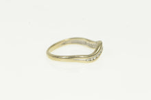 Load image into Gallery viewer, 14K Wavy Diamond Channel Wedding Band Ring Yellow Gold