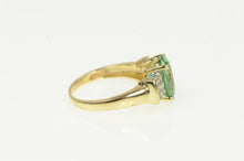 Load image into Gallery viewer, 14K Green Spinel Diamond Cluster Accent Vintage Ring Yellow Gold