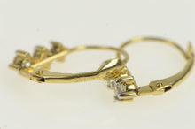 Load image into Gallery viewer, 14K Three Tiered Diamond Vintage Classic Earrings Yellow Gold