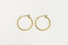 Load image into Gallery viewer, 14K 17.4m Twist Rope Design Vintage Hoop Earrings Yellow Gold