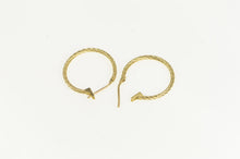 Load image into Gallery viewer, 14K 17.4m Twist Rope Design Vintage Hoop Earrings Yellow Gold