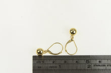 Load image into Gallery viewer, 14K 7.1mm Round Ball Sphere Dangle Vintage Earrings Yellow Gold