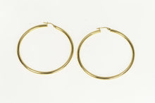 Load image into Gallery viewer, 14K 57.5mm Huge Hoop Classic Statement Vintage Earrings Yellow Gold