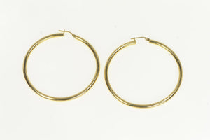 14K 57.5mm Huge Hoop Classic Statement Vintage Earrings Yellow Gold