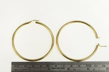 Load image into Gallery viewer, 14K 57.5mm Huge Hoop Classic Statement Vintage Earrings Yellow Gold