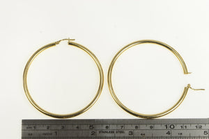 14K 57.5mm Huge Hoop Classic Statement Vintage Earrings Yellow Gold