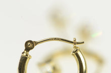 Load image into Gallery viewer, 14K Round Cubic Zirconia Fringe Statement Hoop Earrings Yellow Gold