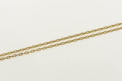 14K 1.6mm Squared Cable Link Vintage Chain Necklace 24