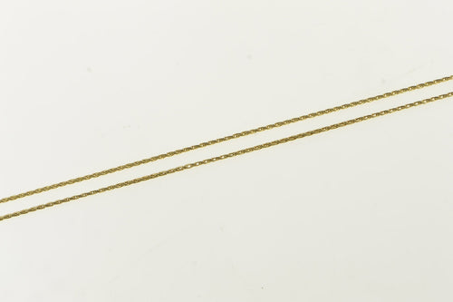 14K 0.7mm Wheat Link Fancy Palma Chain Necklace 18