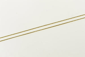14K 0.7mm Wheat Link Fancy Palma Chain Necklace 18" Yellow Gold