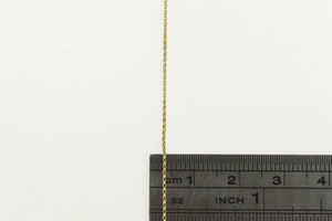14K 0.7mm Wheat Link Fancy Palma Chain Necklace 18" Yellow Gold