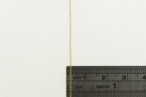 14K 0.7mm Cable Chain Classic Oval Link Necklace 16" Yellow Gold