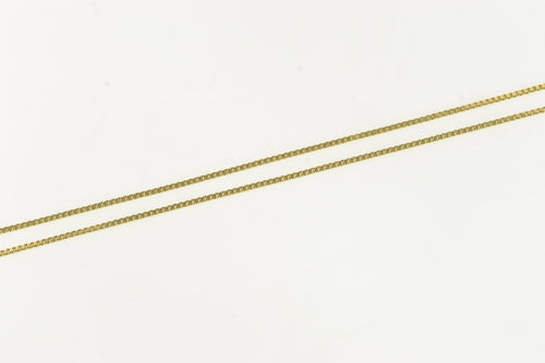 14K 0.8mm Box Link Classic Simple Square Chain Necklace 20