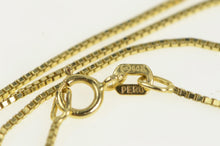 Load image into Gallery viewer, 14K 0.8mm Box Link Classic Simple Square Chain Necklace 20&quot; Yellow Gold
