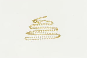 10K 1.1mm Classic Cable Link Fancy Chain Necklace 18" Yellow Gold