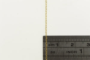 10K 1.1mm Classic Cable Link Fancy Chain Necklace 18" Yellow Gold