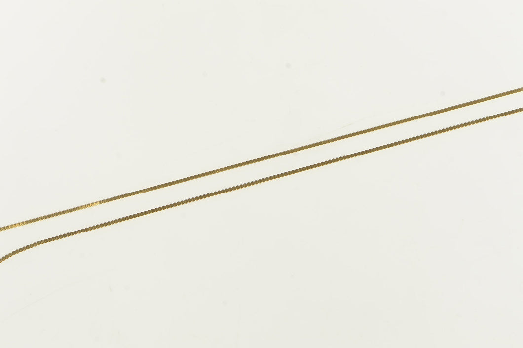 14K 0.6mm Serpentine Wavy Flat Link Fancy Chain Necklace 15