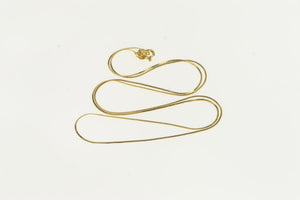 14K 0.6mm Serpentine Wavy Flat Link Fancy Chain Necklace 15" Yellow Gold