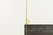 Load image into Gallery viewer, 14K 0.6mm Squared Heart Valentine Retro Chain Necklace 19&quot; Yellow Gold