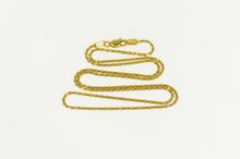 Load image into Gallery viewer, 14K 1.3mm Rope Chain Fancy Woven Link Necklace 16&quot; Yellow Gold