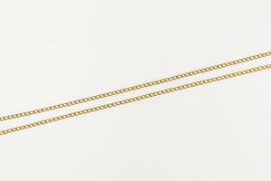 14K 1.2mm Cable Chain Classic Vintage Link Necklace 18" Yellow Gold