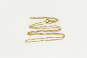 14K 1.2mm Cable Chain Classic Vintage Link Necklace 18" Yellow Gold