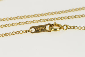 14K 1.2mm Cable Chain Classic Vintage Link Necklace 18" Yellow Gold