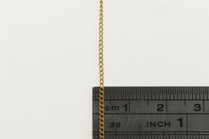 14K 1.2mm Cable Chain Classic Vintage Link Necklace 18" Yellow Gold
