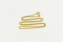 Load image into Gallery viewer, 14K 1.0mm Square Chain Classic Box Link Necklace 15&quot; Yellow Gold