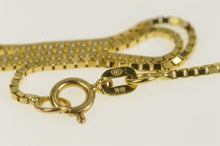 Load image into Gallery viewer, 14K 1.0mm Square Chain Classic Box Link Necklace 15&quot; Yellow Gold