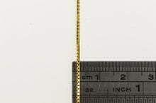 Load image into Gallery viewer, 14K 1.0mm Square Chain Classic Box Link Necklace 15&quot; Yellow Gold