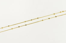 Load image into Gallery viewer, 14K 0.8mm Granulated Dot Pattern Cable Chain Necklace 14&quot; Yellow Gold